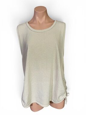 The Sweatshirt Project Womens 3X Plus Sleeveless Scrunched Side Vest Shirt
